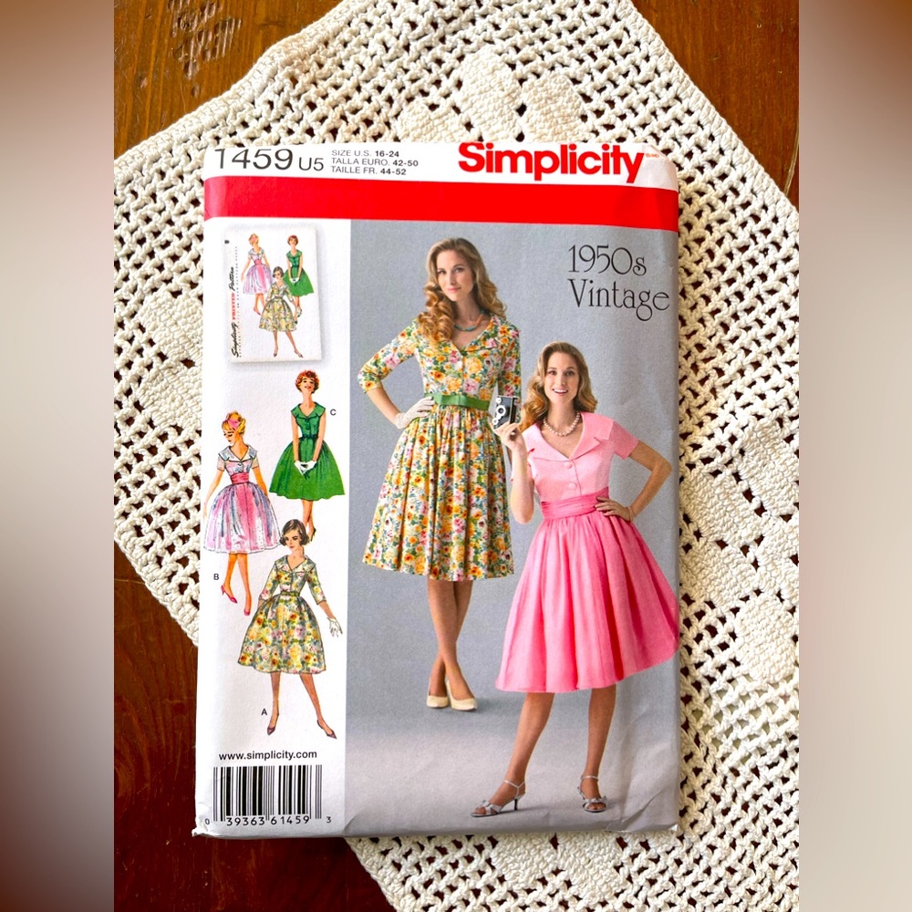 Simplicity 1950s vintage style pattern 1459 sizes 16-24